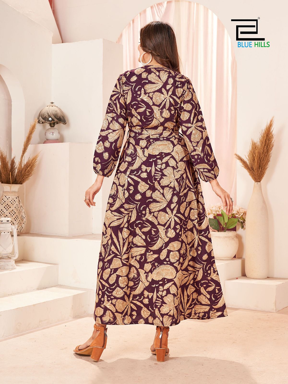 Blue Hills Ameesha Vol 3 Rayon Printed Long Kurtis Catalog

