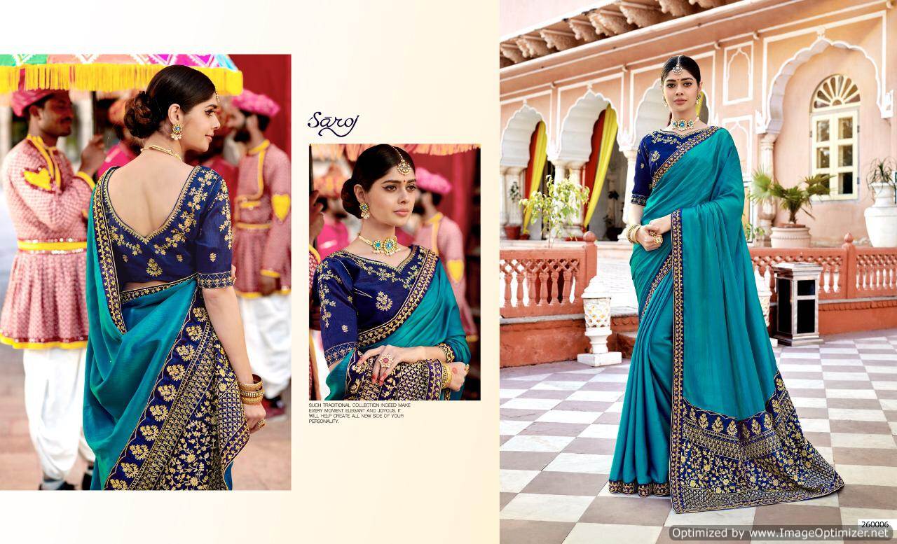 Saroj Samaira Latest Designer Heavy Bridal Wedding Wear Saree Collection With Work And Heavy Pallu