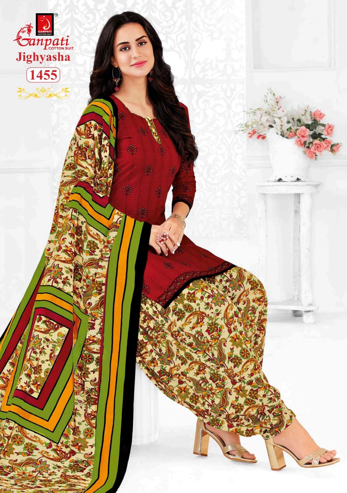 Ganpati Jighyasha 14 Latest Fancy Regular Wear Printed Cotton Salwar Suit Collection