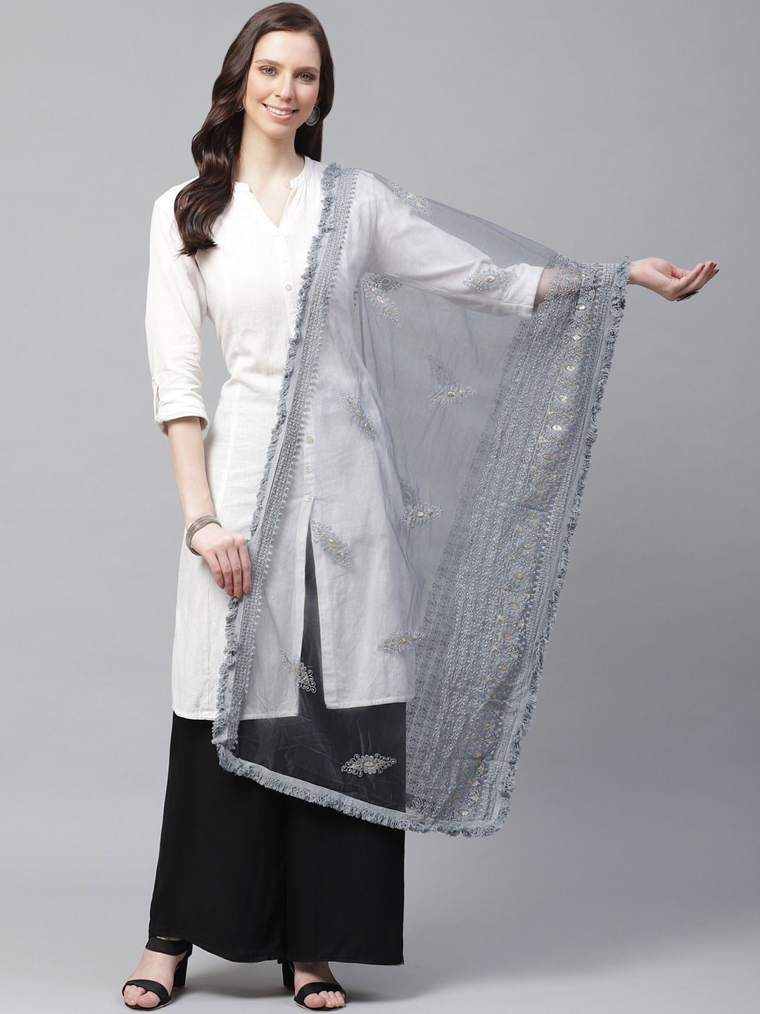 Zarika Lkd Dupatta 3 Latest Full Net With Embroidery Work Dupatta Collection 