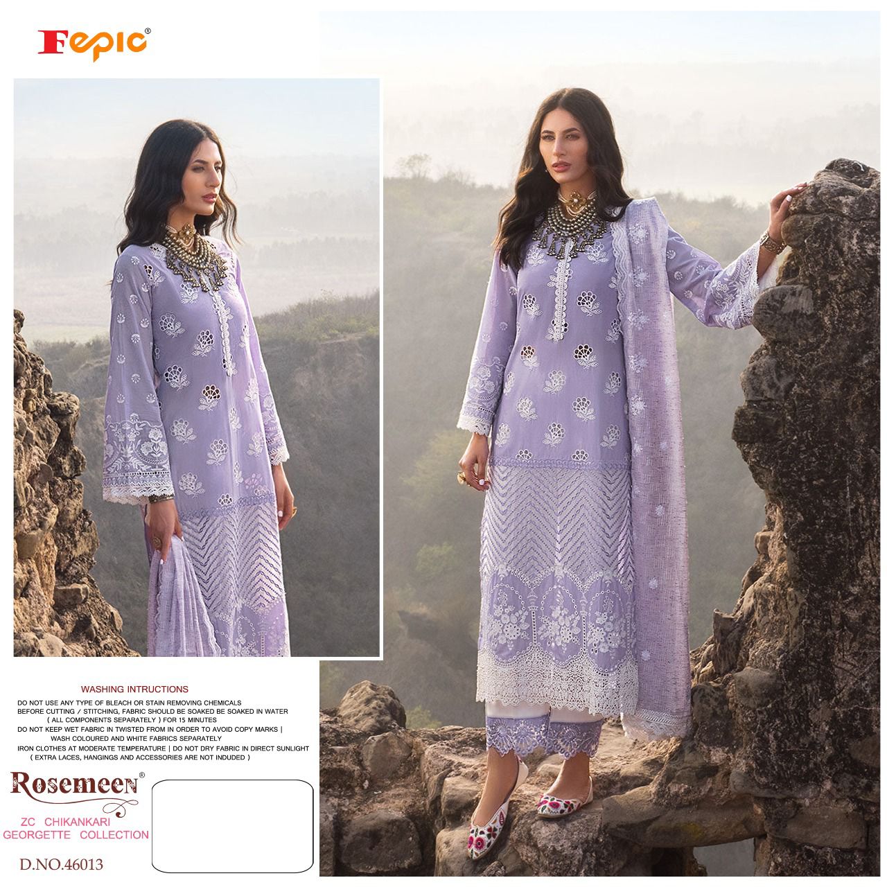 Fepic Rosemeen Zc Chikankari New Festive Wear Heavy Georgette Pakistani Salwar Collection