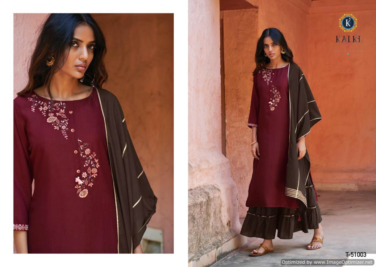 Kalki Mirrow Plus Latest Designer Festive Wear Pure Muslin Fancy Look Readymade Suit Collection With Gotapatti Work 