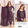Bilqis B 218 A To D Crunchy Embroidery Pakistani Salwar Suits Suppliers In India