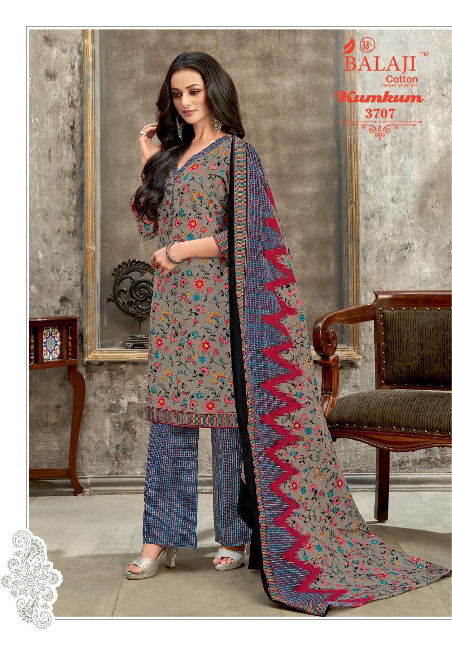 Balaji Cotton KumKum 25 Latest Fancy Designer Regular Casual Wear Cotton Printed Dress Material Collection
