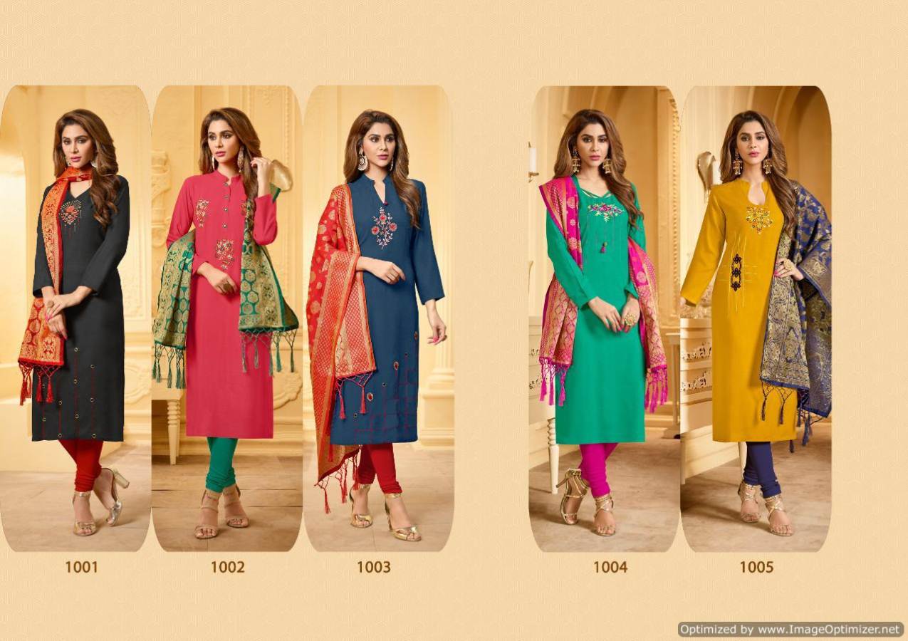 Avc Kanchipuram Stall Latest Designer Festive Wear Cotton Dress Material With Banarasi Jacquard Dupatta