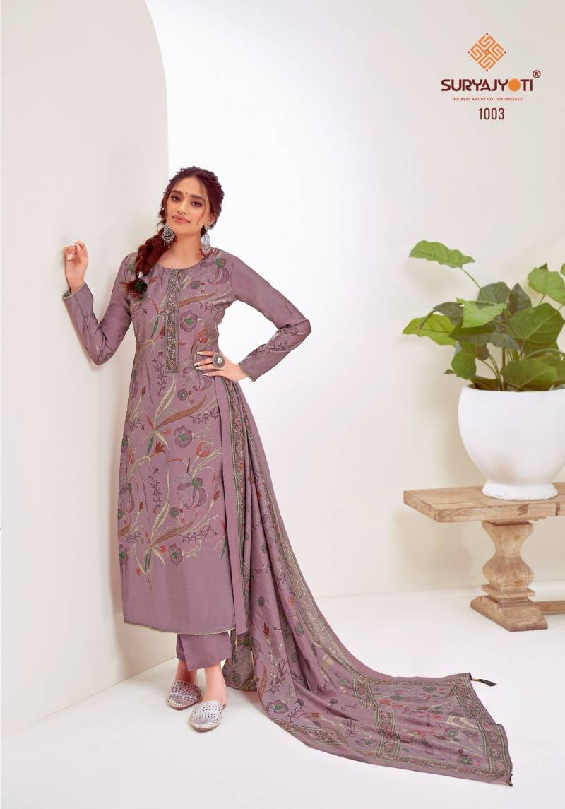 Kajal Vol 1 By Suryajyoti Modal Discharge Printed Dress Material Online Wholesale