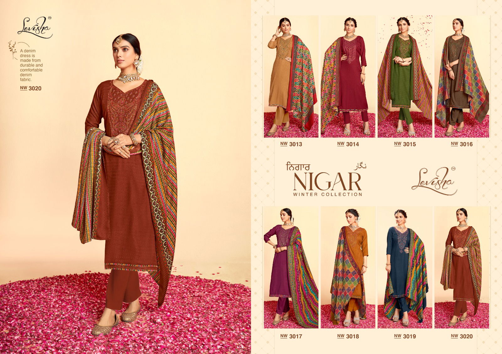 Nigar By Levisha Winter Wear Pashmina Dress Material Catalog