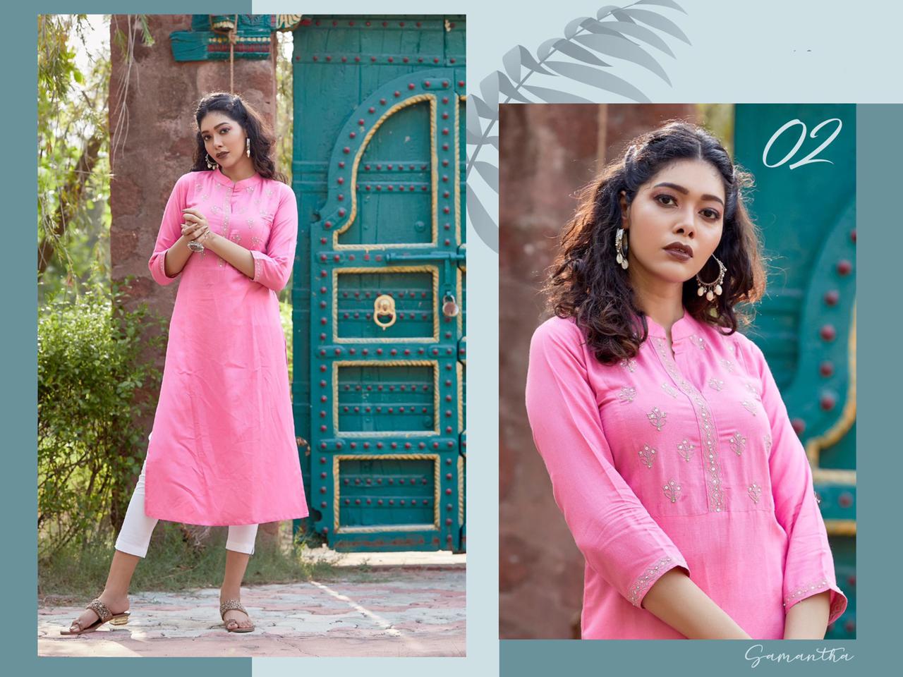 Samantha 01 New Designer Ethnic Wear Cotton Latest Kurti Collection