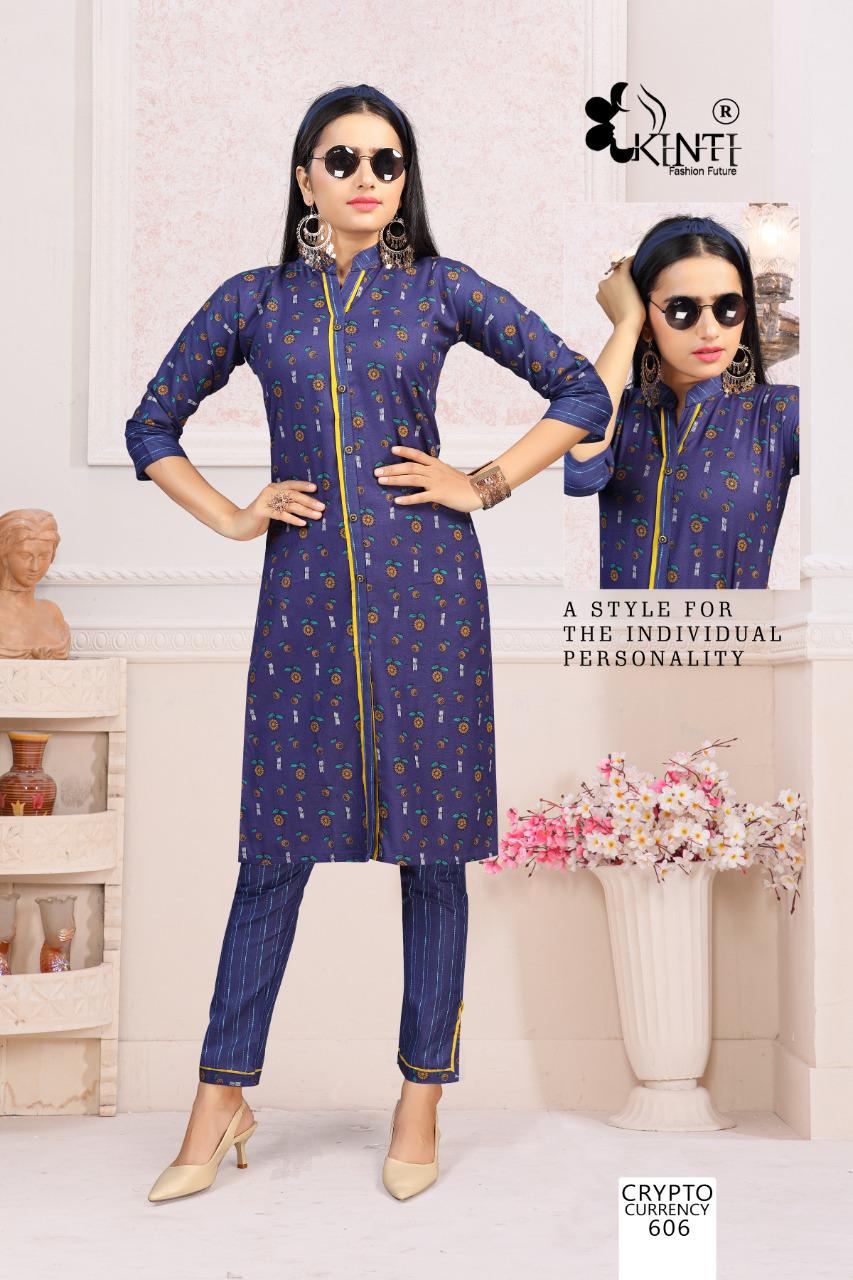 Kinti Crypto Currency 6 Casual Wear Printed Cotton Kurtis Collection
