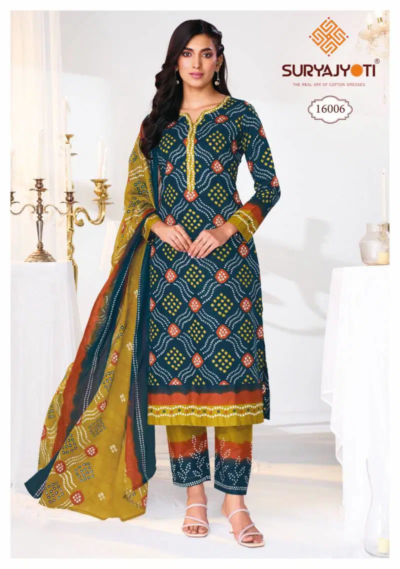 Bandhani Special Vol 16 By Suryajyoti Cotton Printed Dress Material Orders In India