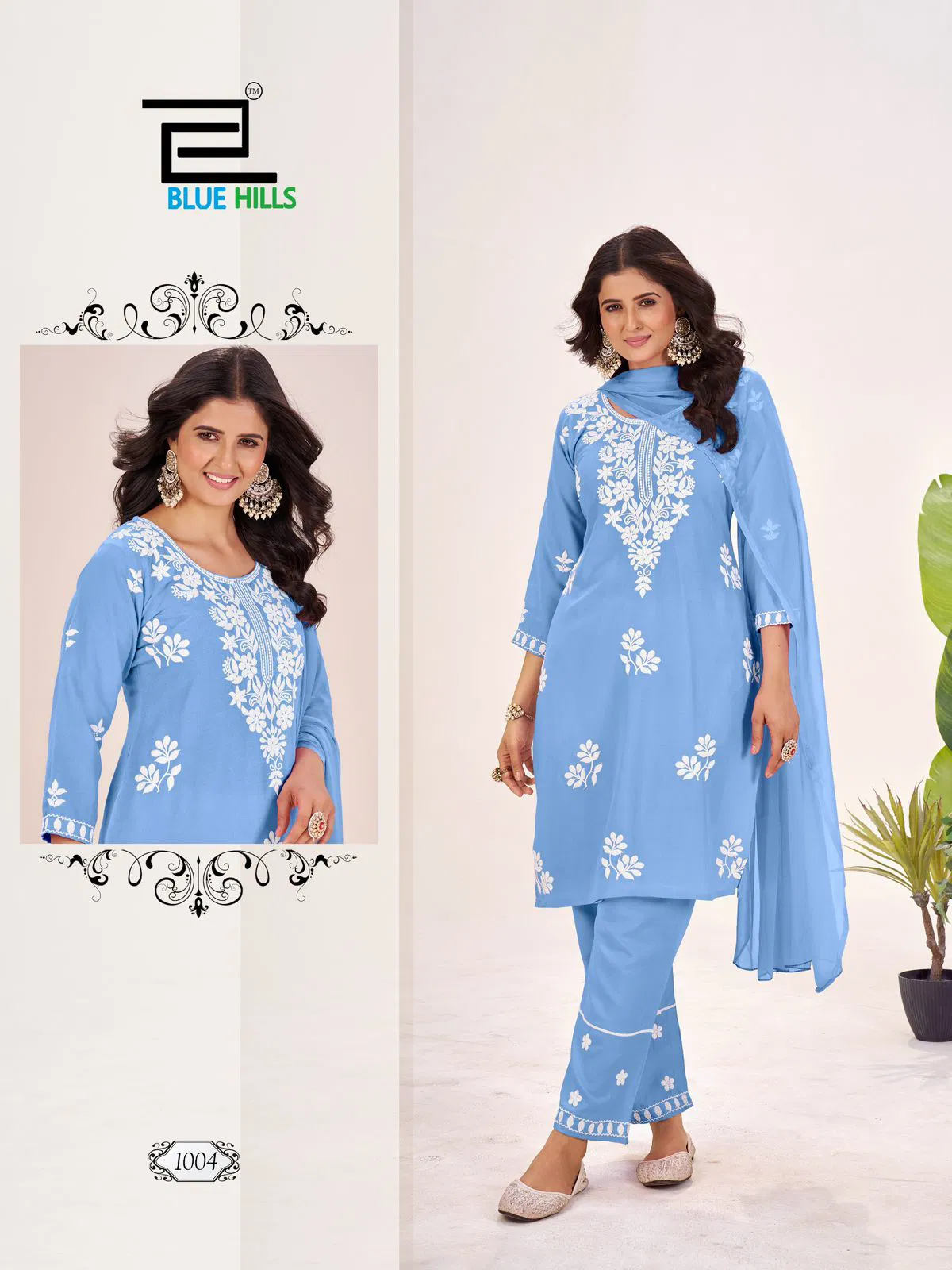 Summer Feels By Blue Hills Rayon Kurti With Bottom Dupatta Wholesale Online