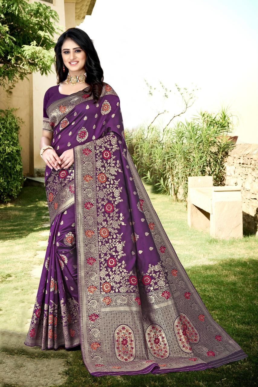 Mitra New Designer Wedding Wear Banarasi Silk Latest Saree Collection