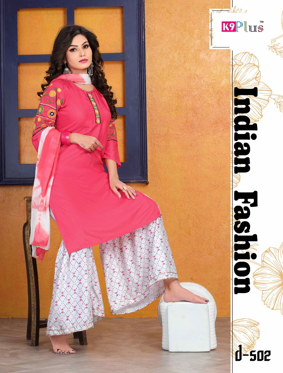 K9 Plus Akansha Latest Fancy Designer Ethnic Wear Heavy Rayon With Embroidery Work Readymade Sharara Suit Collection
