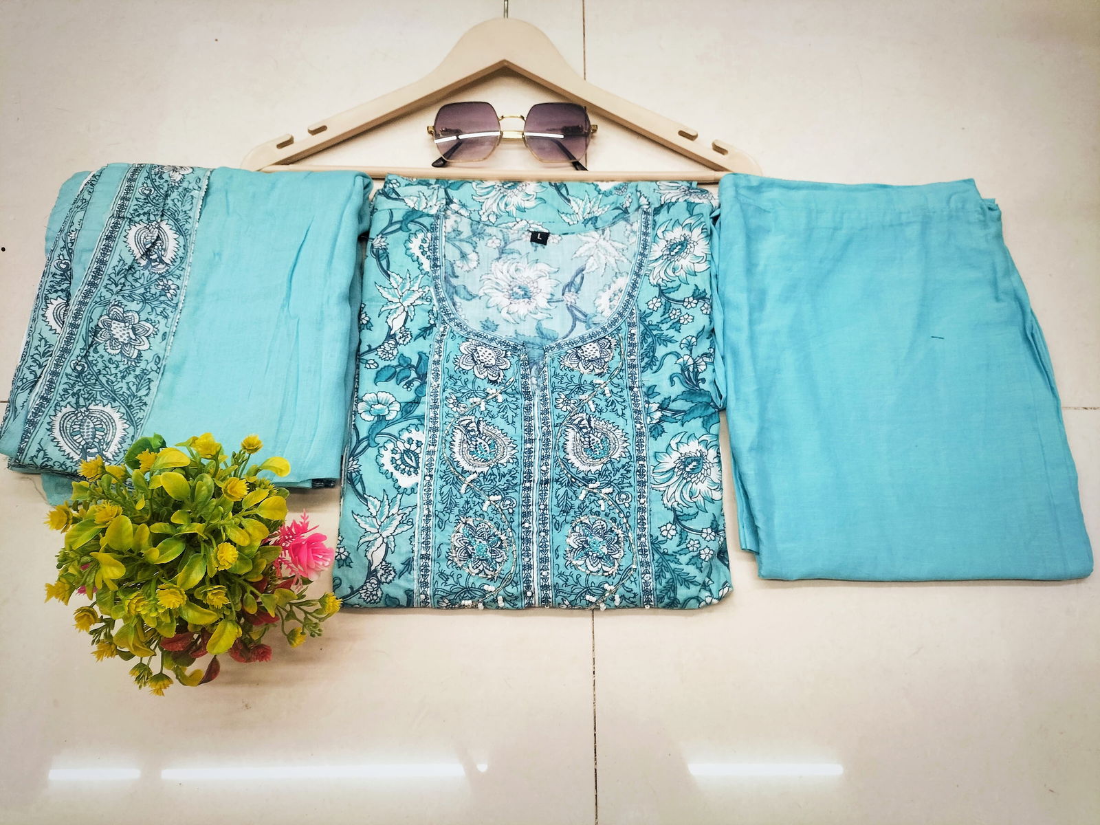 Kalaai Designer Cotton Printed  Kurti With Bottom Dupatta Manufacturers
