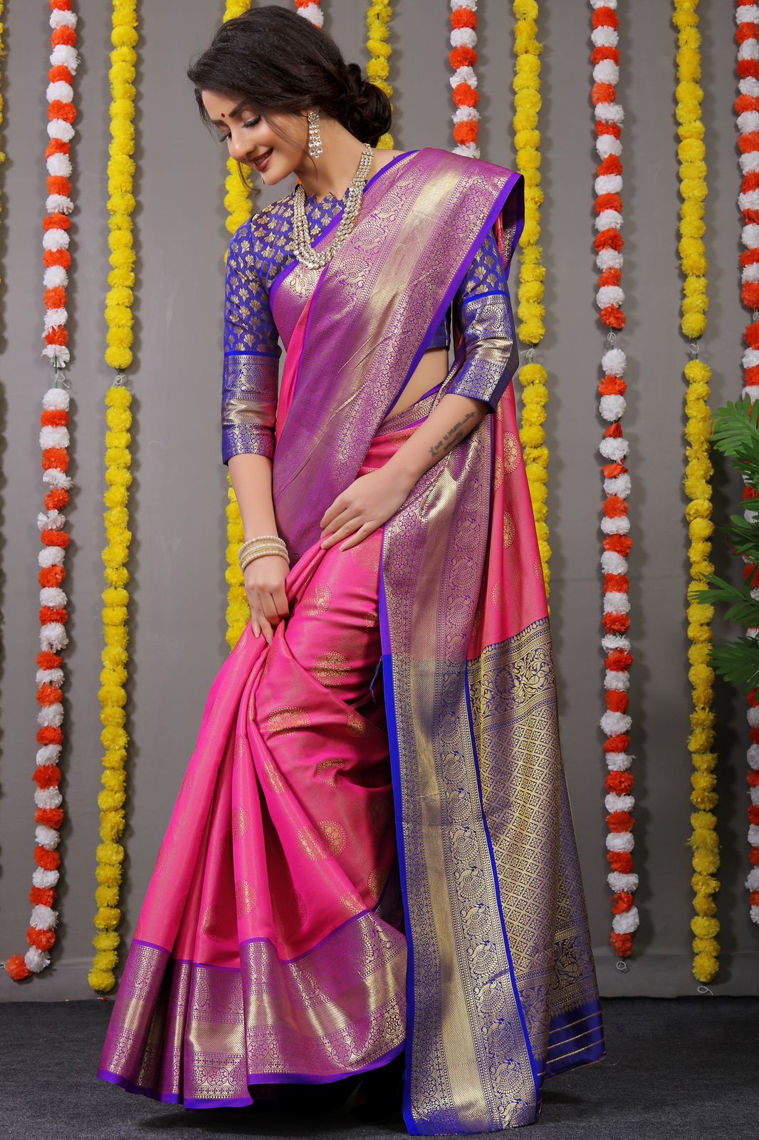 MS New Gola Tissue Kanchipuram Silk Designer Sarees Catalog