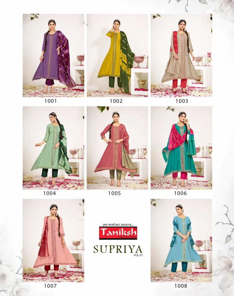 Supriya Vol 1 By Taniksh Vatican Kurti Bottom With Dupatta Suppliers In India