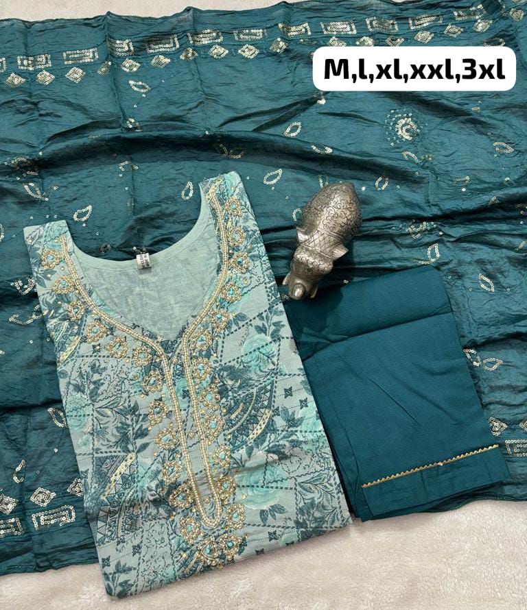 Virat Hand Work Kurti With Bottom Dupatta Catalog