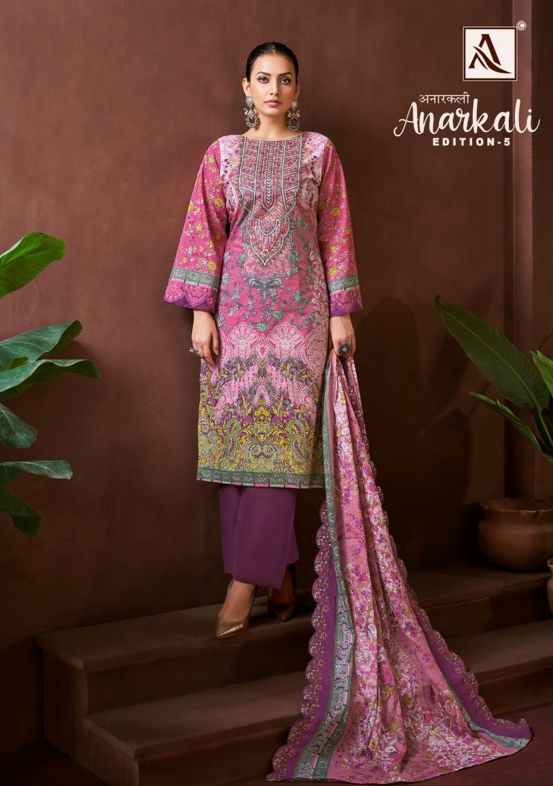 Anarkali Edition 5 By Alok Cambric Cotton Dress Material Wholesale Suppliers In India