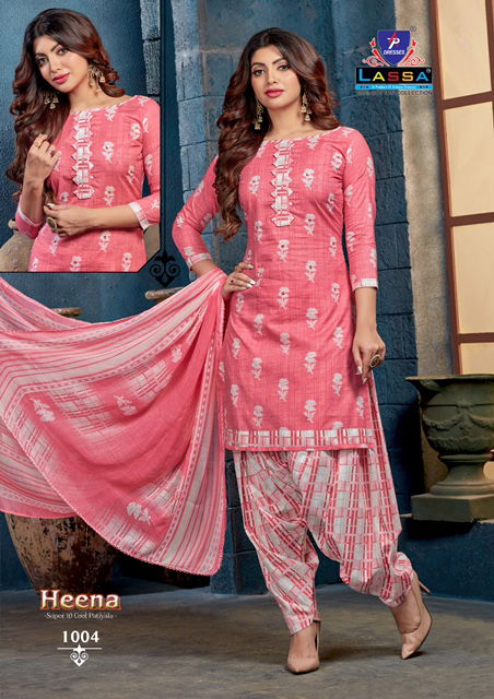 Lassa Heena Latest Designer Regular Wear Pure Cotton Printed Dress Materials Collection
