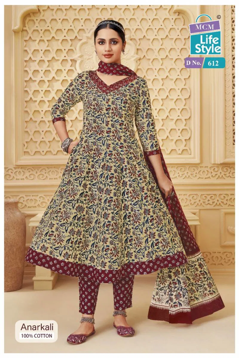 Anarkali Vol 6 By Mcm Cotton Readymade Suit Wholesalers In Delhi