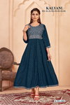 Kalyani By Sangeet Rayon Gold Printed Anarkali Kurti Wholesale Price In Surat
