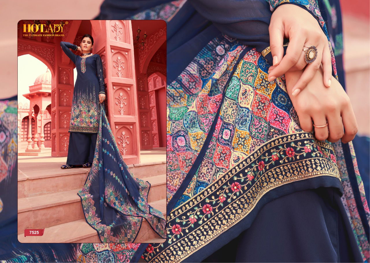 Hotlady Kasturi 7521 Series Fancy Festive Wear Digital Printed Salwar Kameez Collection
