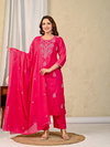 Naisha K 218 Cotton Embroidered Kurti With Bottom Dupatta Wholesale Price In Surat