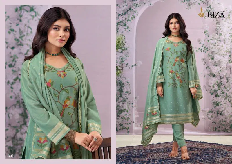 Ibiza Medora Moga Silk Jacquard Salwar Kameez Wholesale Suppliers In Mumbai