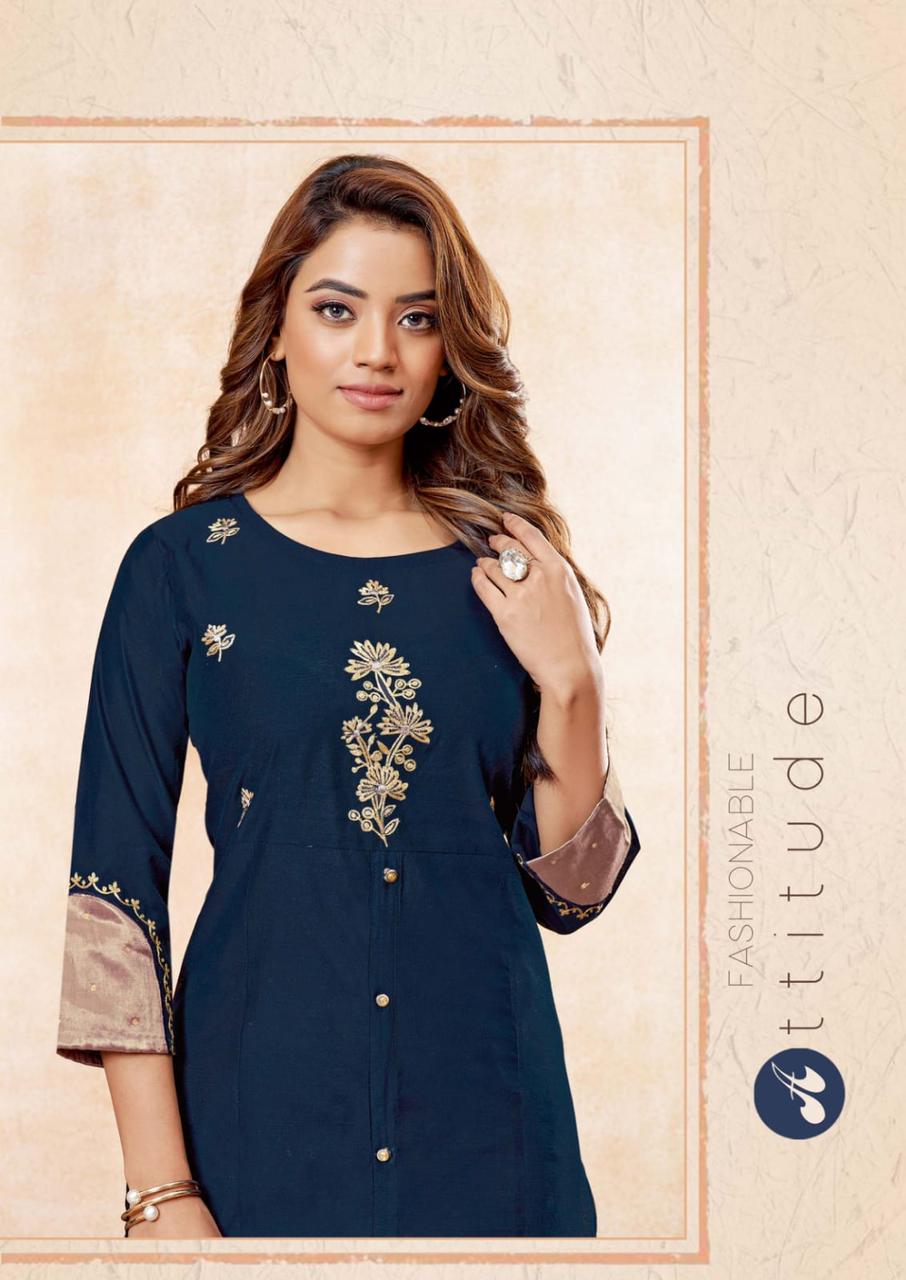 Namya 1001 Ethnic Wear SIlk Designer Kurti With Bottom Collection
