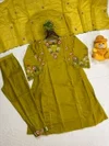 KF 306 Kalaai PV Chanderi Embroidery Kurti With Bottom Dupatta
