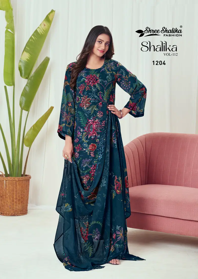 Shree Shalika Vol 112 Georgette Printed Salwar Suits Surat Wholesale Market