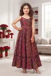 Lucaya Kids Vol 1 Rayon Digital Printed Flare Gown Set