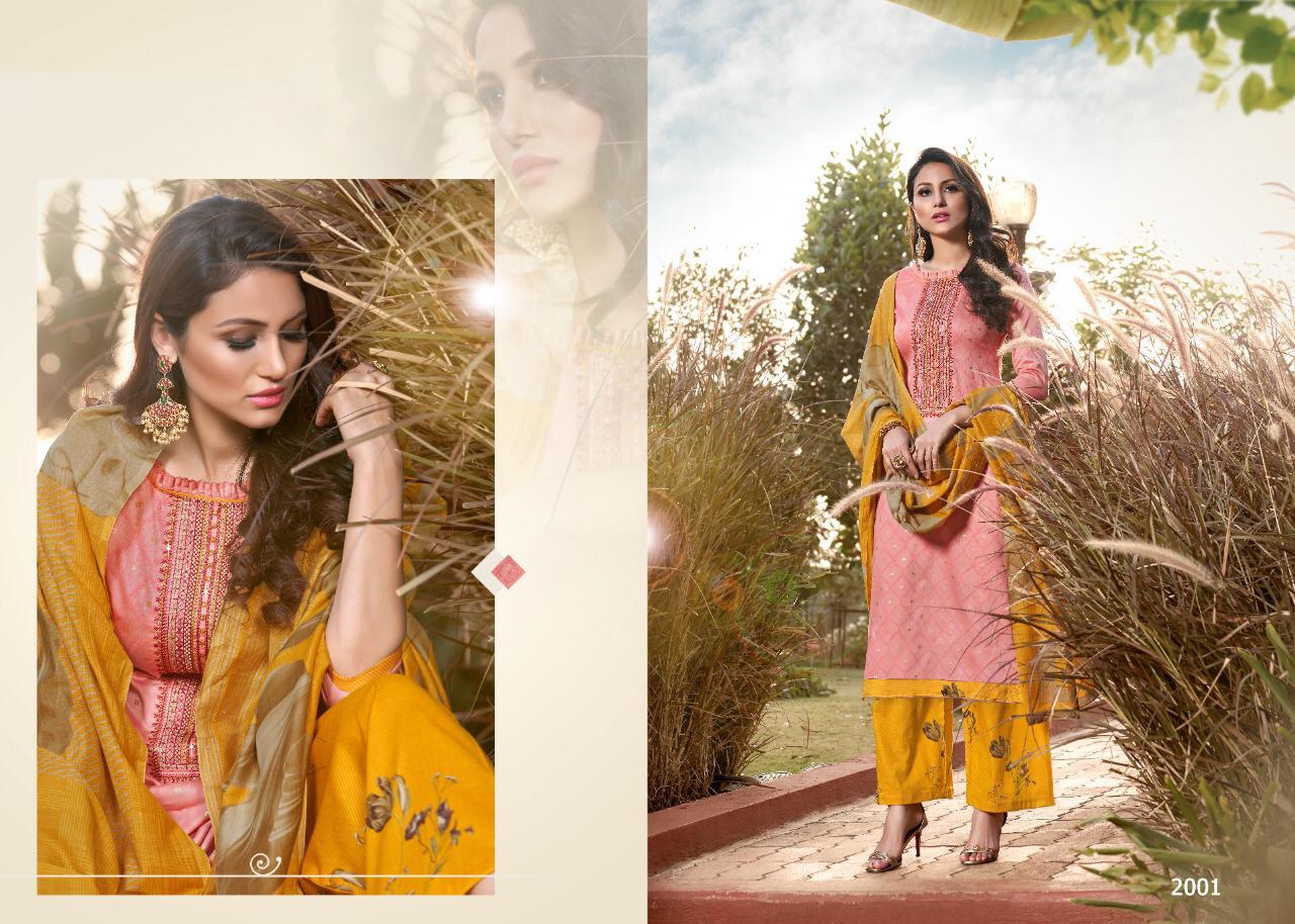 7 Clouds Utsav Pure Zam  Print With Neck Embroidery and Diamond Work Plazzo Salwar Suit Collections