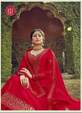 Rsf Rajjo Latest Designer Party Wear Wedding Ghaghra Style Suit Collection With Heavy Work and Soft Chinon Silk Dupatta With Four Side Embroidery Lace 