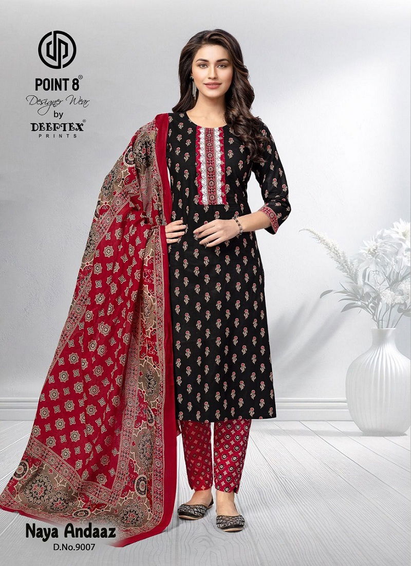 Naya Andaaz Vol 9 By Deeptex Cotton Printed Kurti   Bottom With Dupatta Suppliers In India