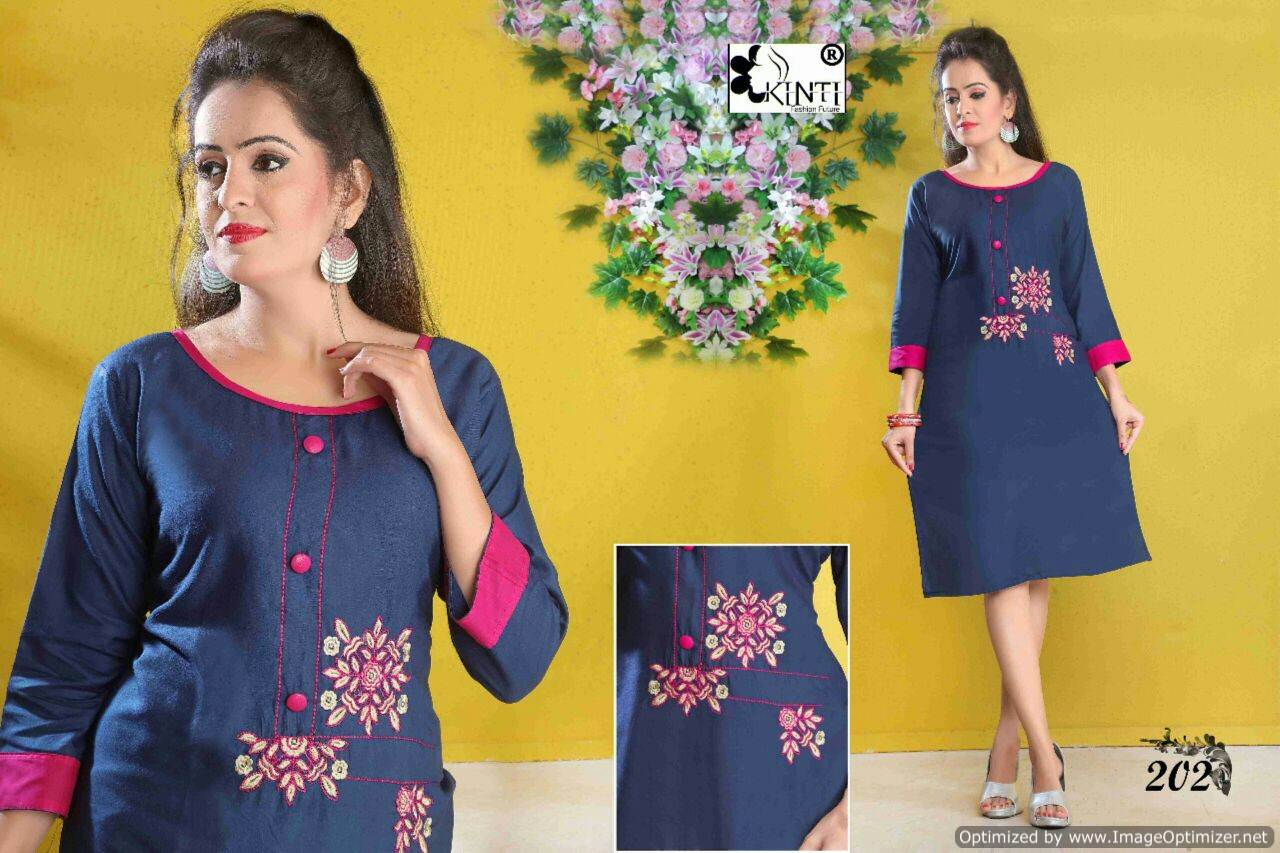Kinti-Pratha Vol-2 Ltaets Designer Regular Wear Worked Heavy rayon Kurtis Collection
