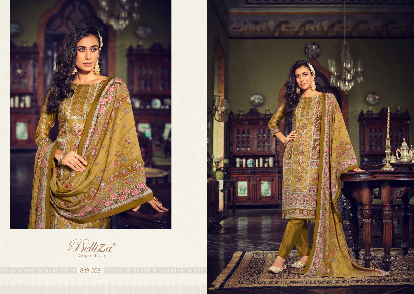 Sajda By Belliza Viscose Kurti with Bottom Dupatta Dress Material Catalog