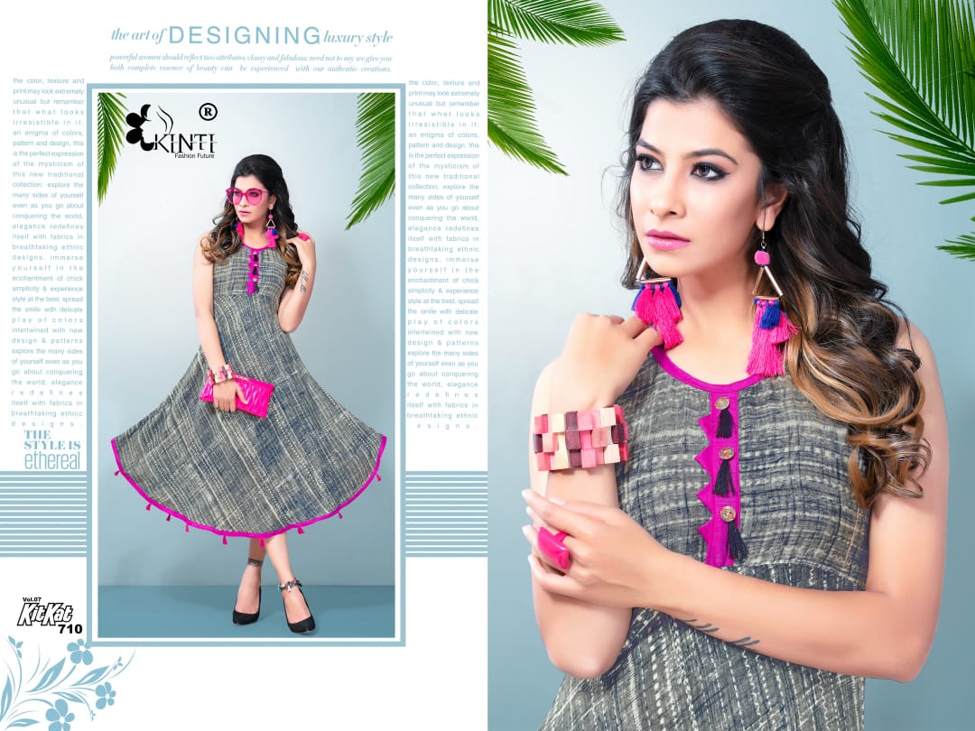 Kinti Kit Kat Fancy Daily wear Rayon printed Short Kurtis Collection
