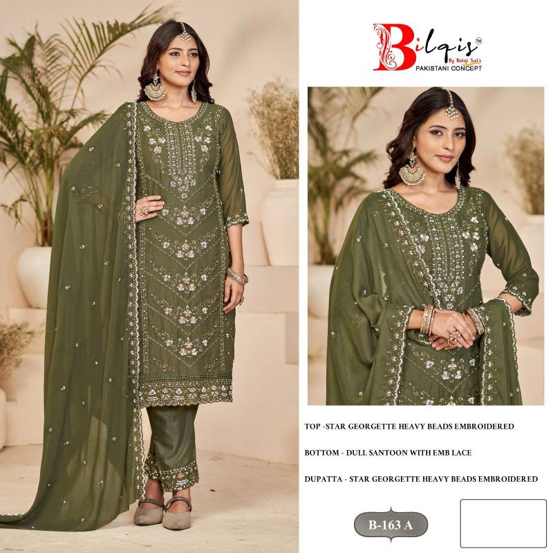 Bilqis B 163 Georgette Pakistani Salwar Kameez Online Wholesale
