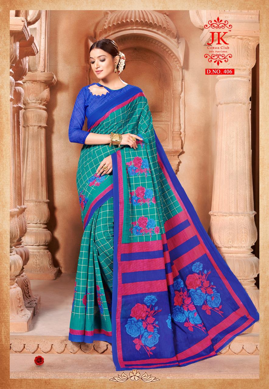 Jk Vaishali 4 Designer Regular Wear Cotton Printed Saree Collection
