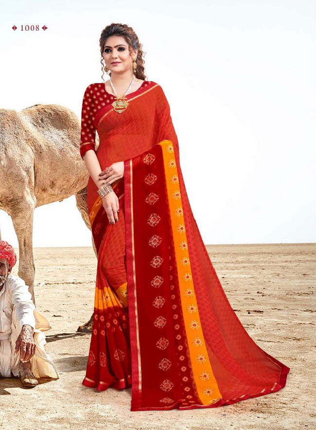 MANSAROVER FASHION TANISHKA Fancy Designer Latest Casual Wear Pure Georgette  Printed Saree Collection