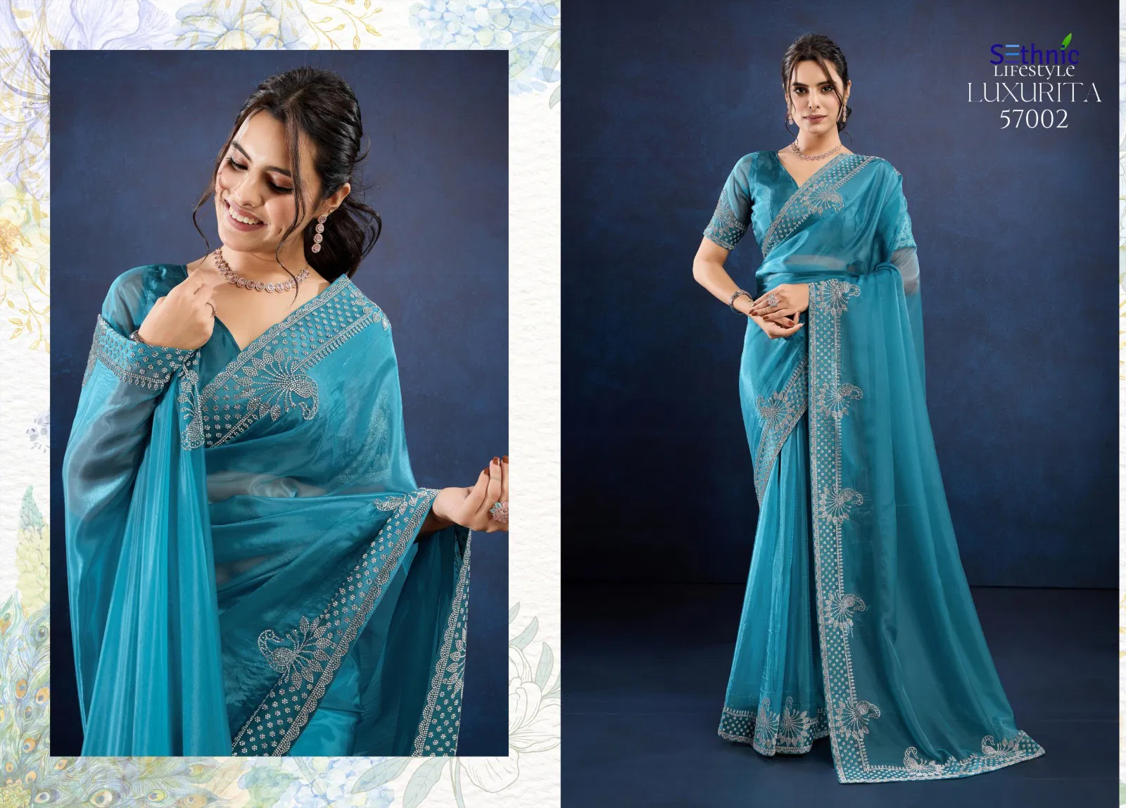 Luxurita By Sethnic Party Wear Saree Wholesale Shop In Surat