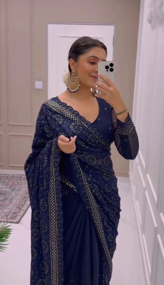 JR 621 Designer Georgette Party Wear Saree Exporters In India
