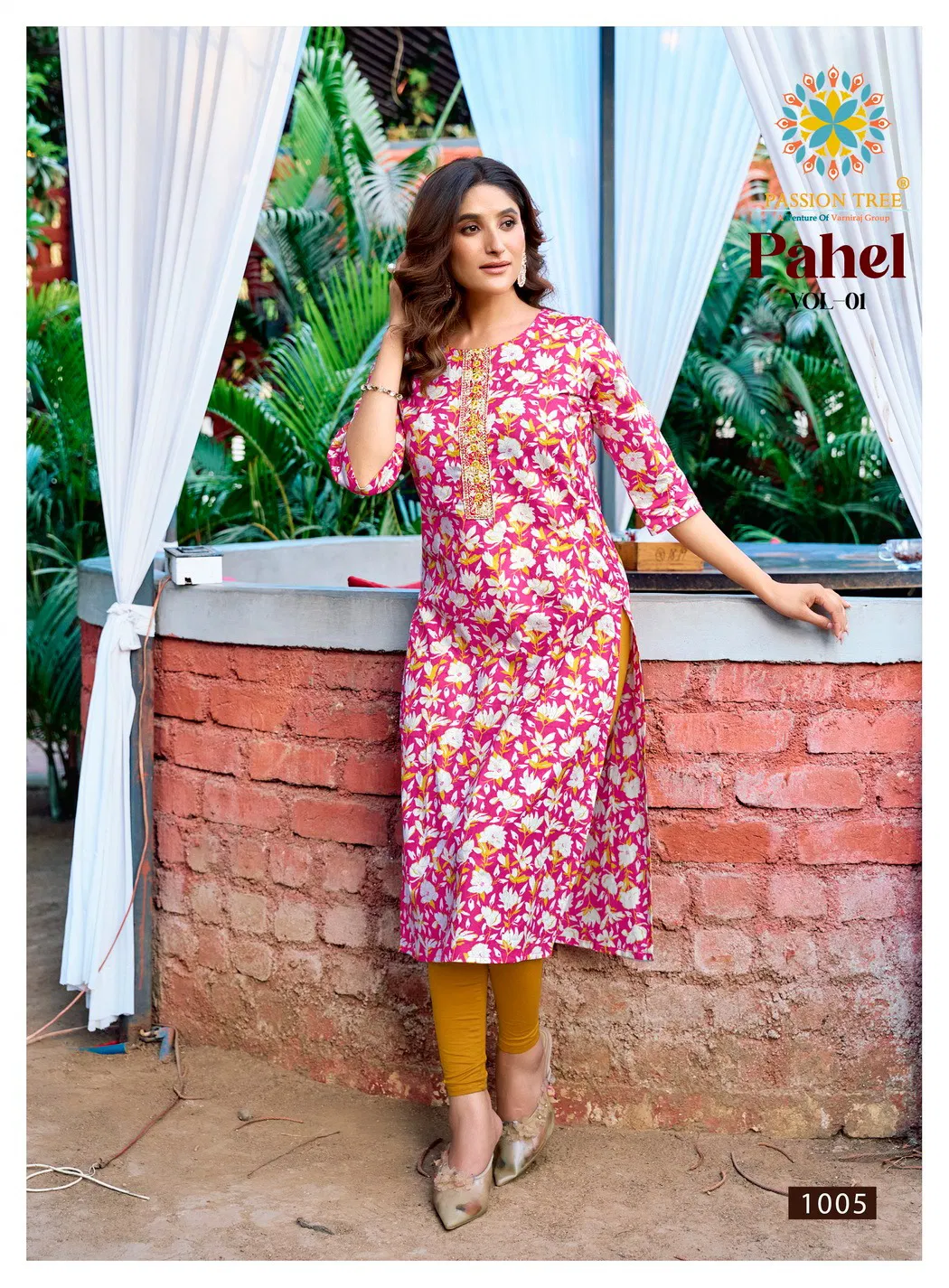 Pahel Vol 1 By Passion Tree Cotton Printed Straight Kurti Suppliers In India