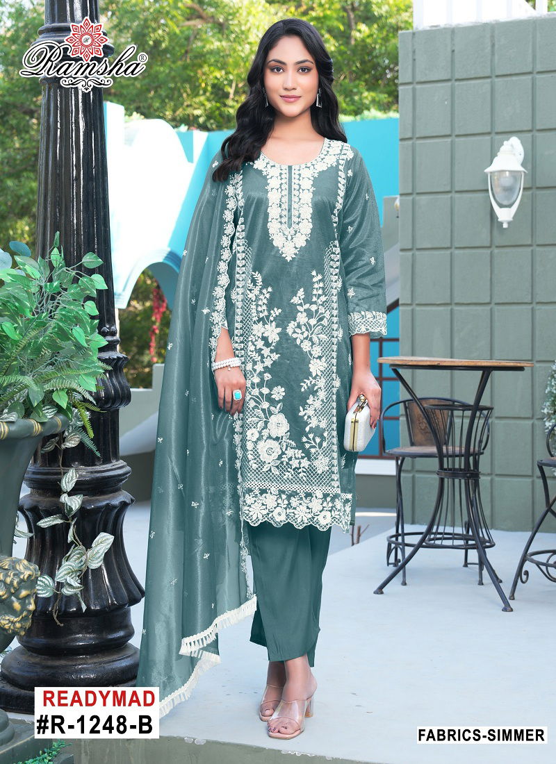 R 1248 Nx By Ramsha Simmer Pakistani Readymade Suits Orders In India