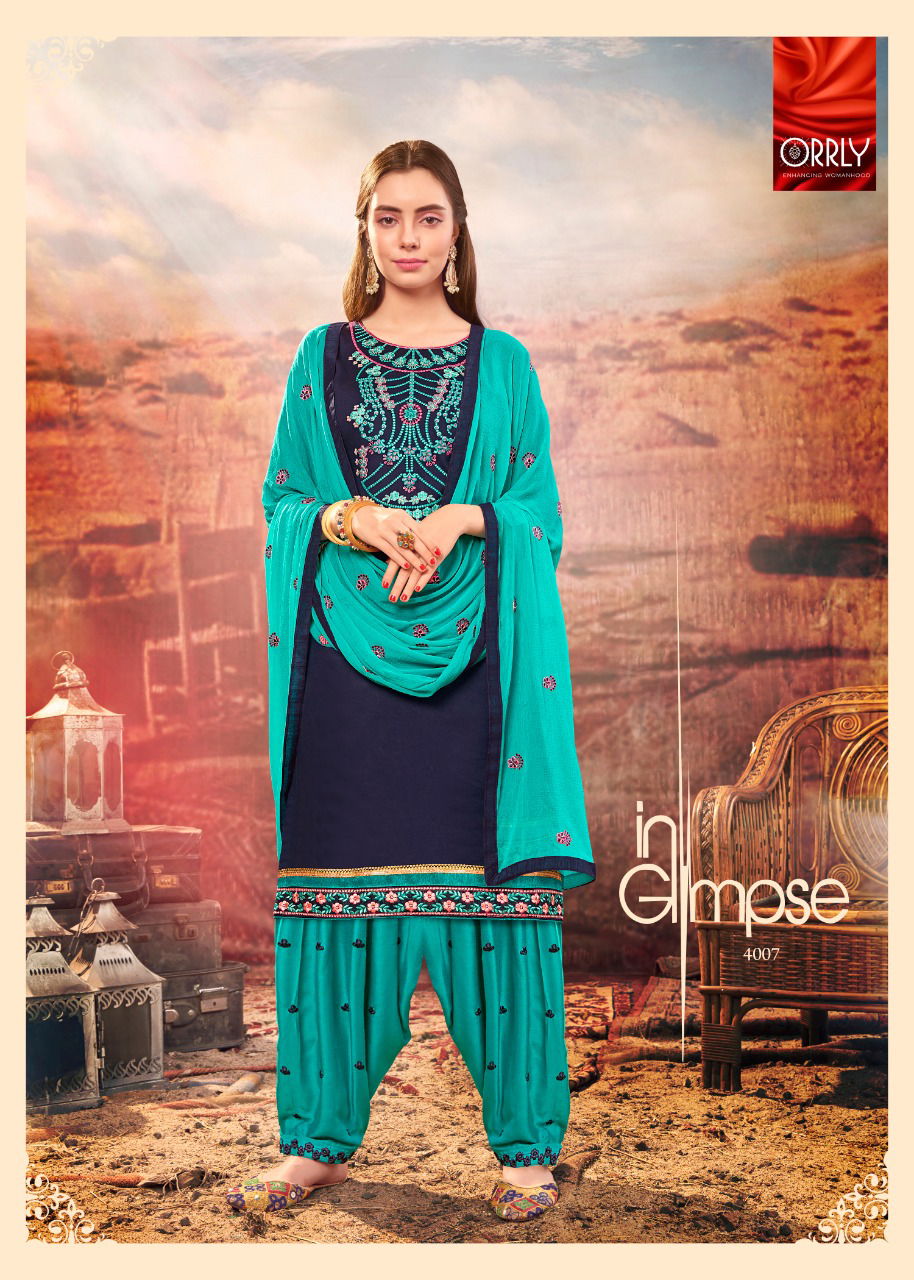 Heavy Embroidery Work Designer Punjabi Dress Material With Nazneen Embroidered Dupatta 