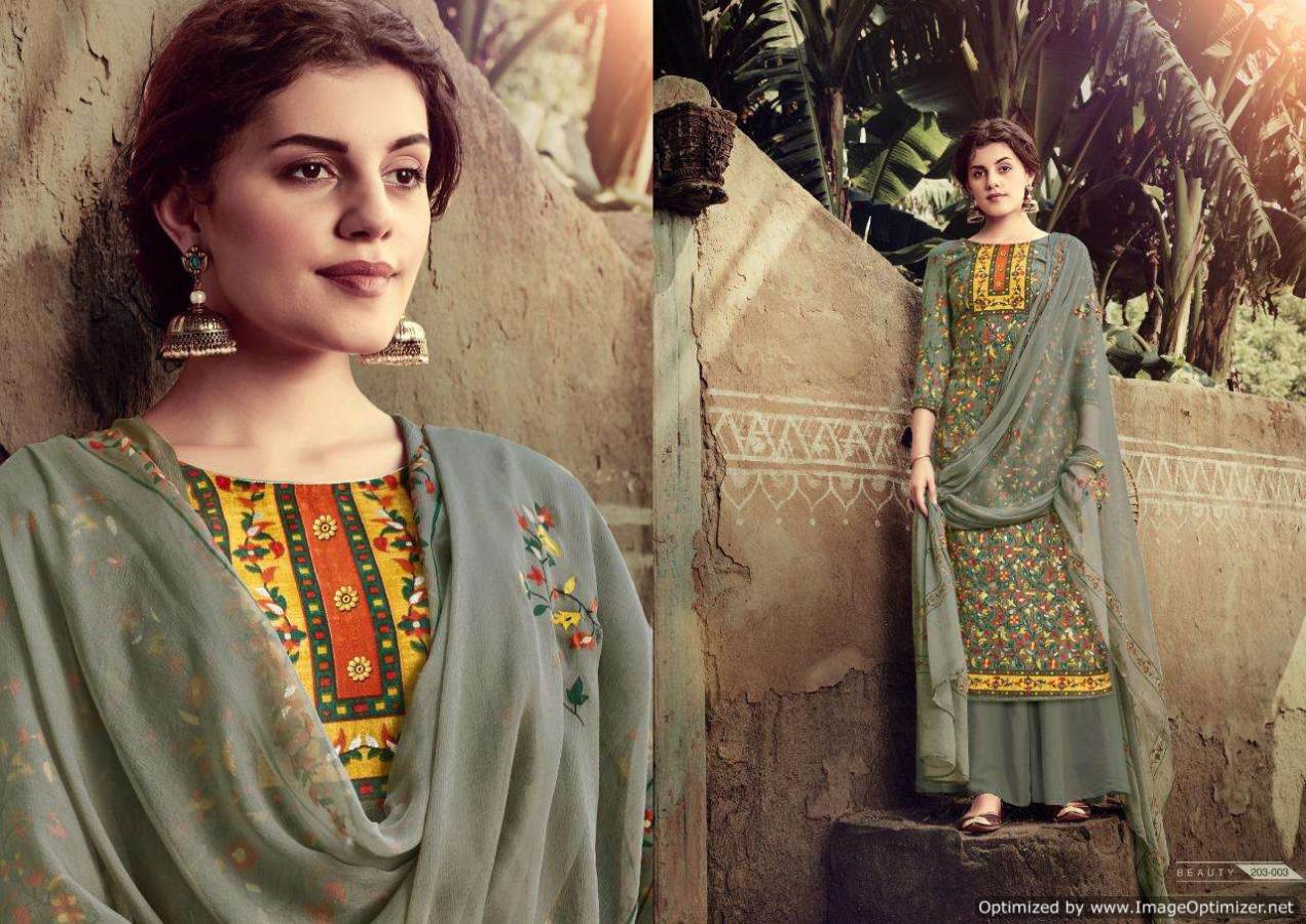 Sargam Mehroon Latest Full Printed Pure Pashmina Dress Material Collection 