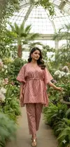 Naisha K 385 Cotton Printed Casual Wear Kaftan Co Ord Set Wholesale Suppliers In Mumbai