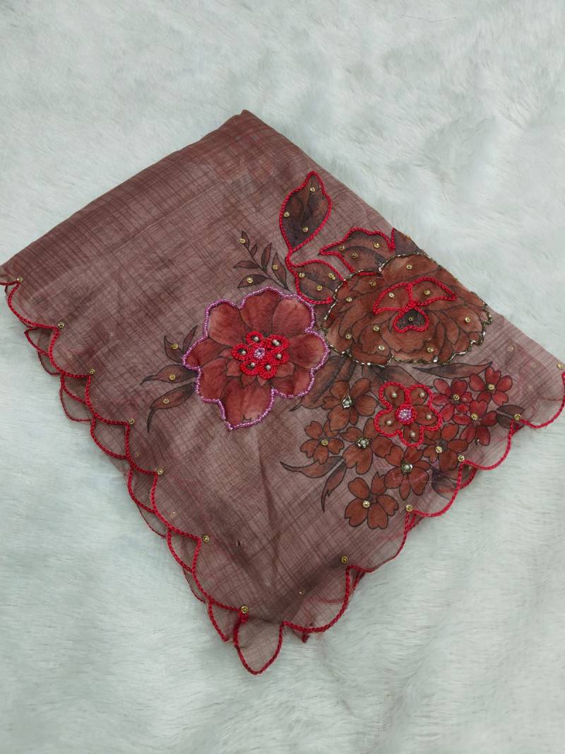 Vt 715 T Organza With Digital Printed Saree Suppliers In India