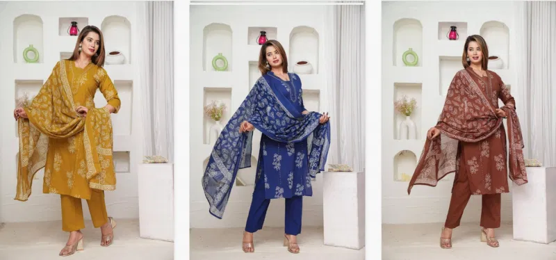 Naisha K 30 Cotton Straight Kurti Bottom With Dupatta Wholesale Price In Surat